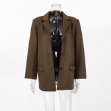 Classic Brown Faux Suede Jacket