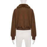 Cozy Brown Bomber Jacket