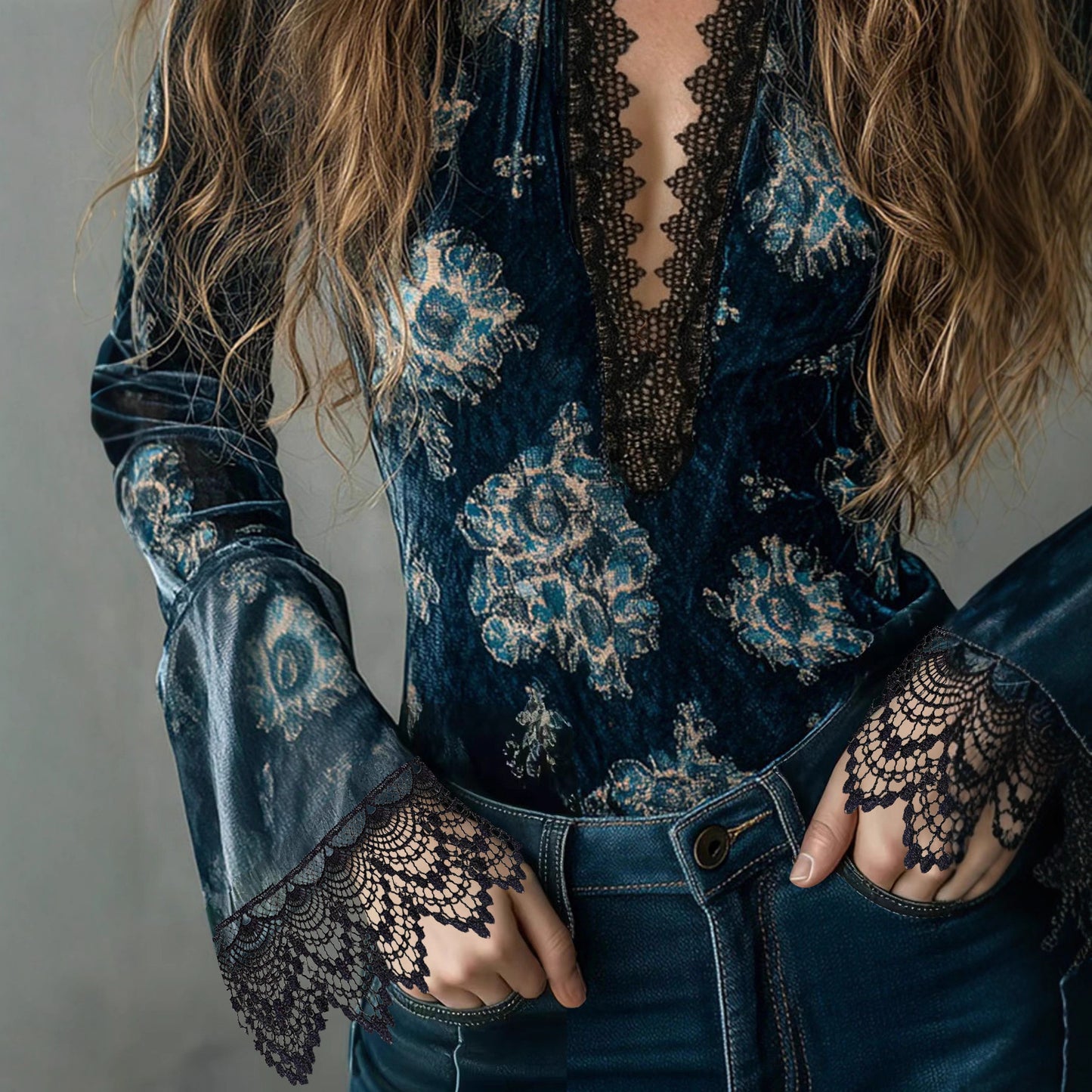 Elegant Blouse with Lace Details