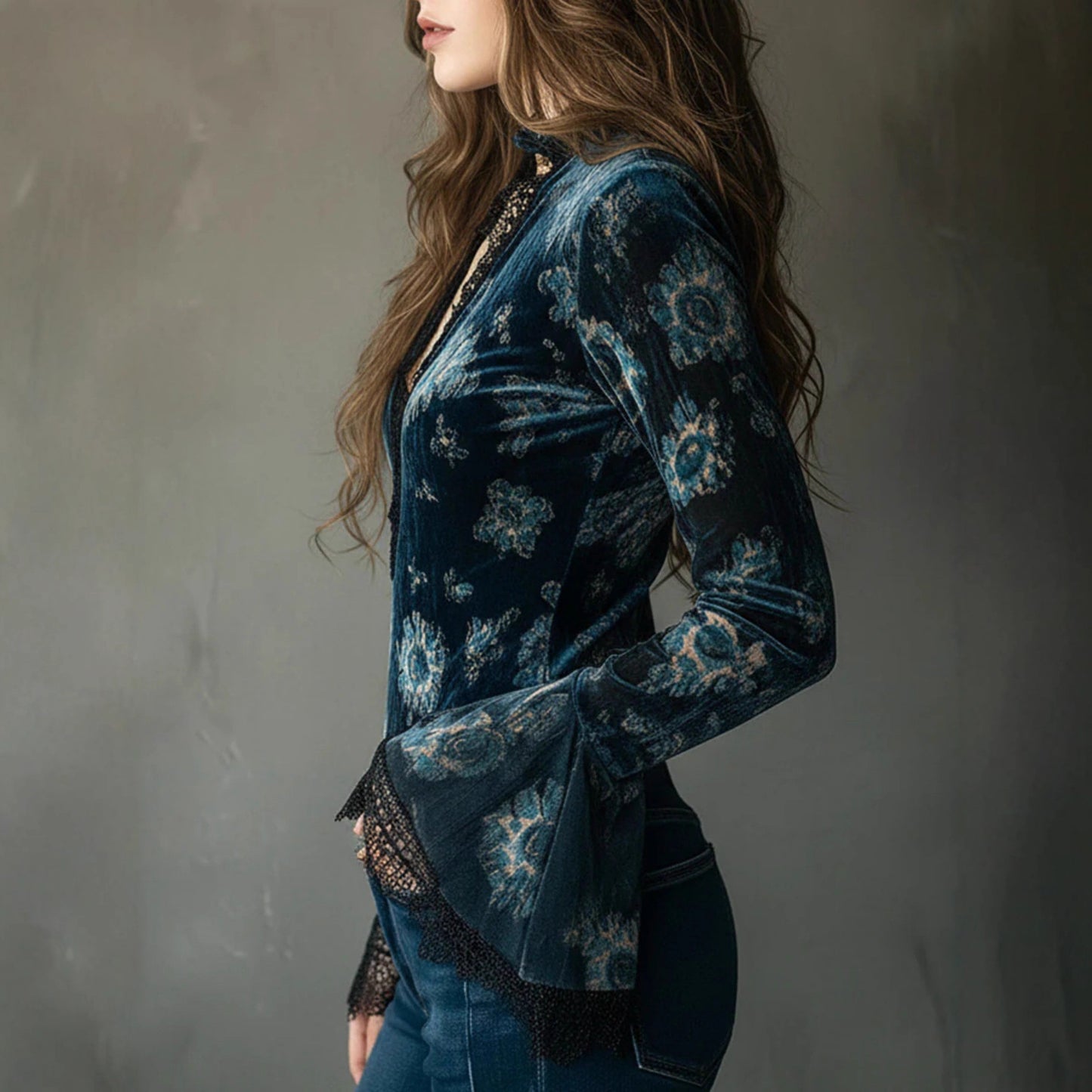 Elegant Blouse with Lace Details