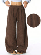 Wide-Leg Pants with Drawstring Waist