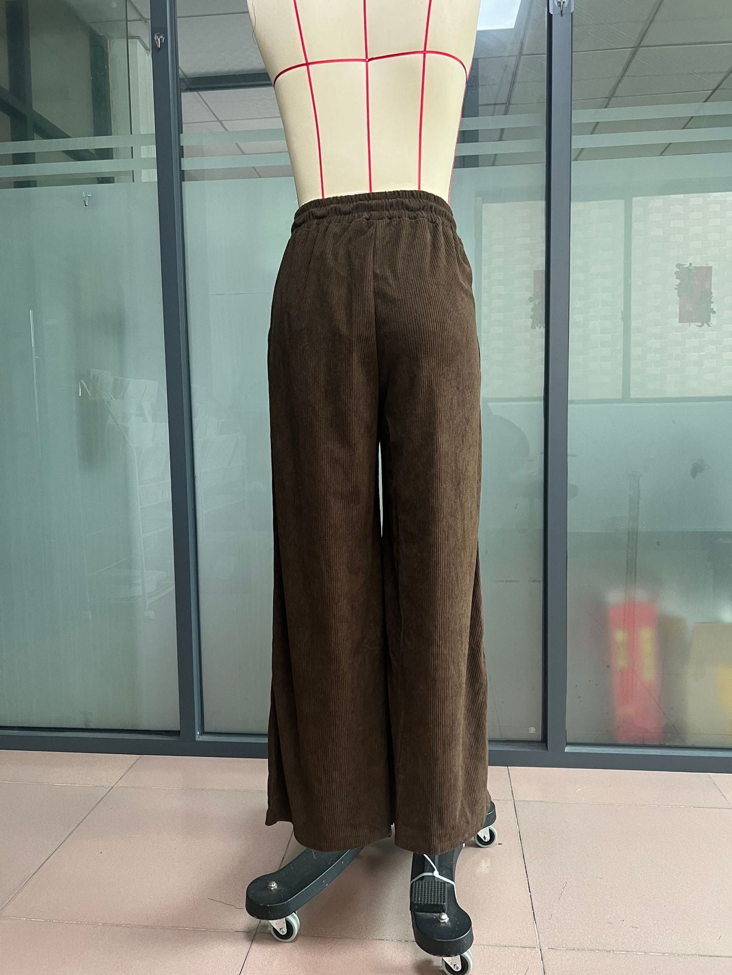 Wide-Leg Pants with Drawstring Waist