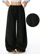 Wide-Leg Pants with Drawstring Waist