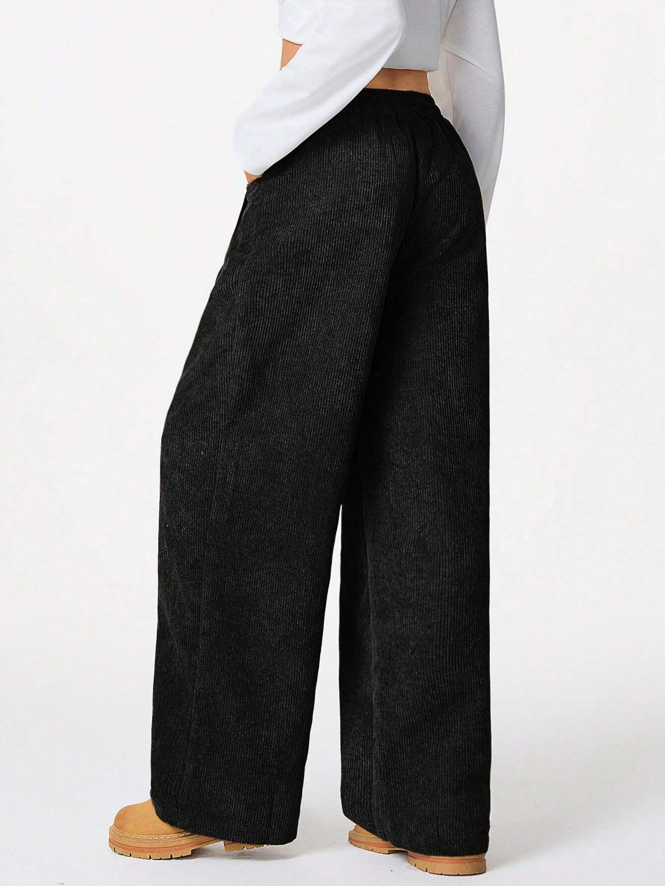 Wide-Leg Pants with Drawstring Waist