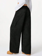 Wide-Leg Pants with Drawstring Waist