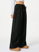 Wide-Leg Pants with Drawstring Waist