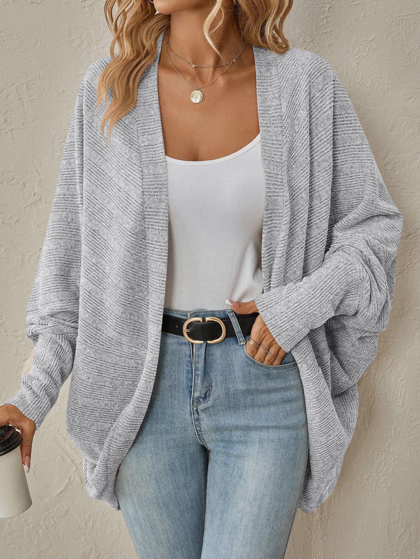 Striped Oversized Cardigan  Jacket