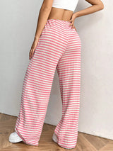 Striped Wide-Leg Lounge Pants