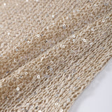 ElegantBeige Metallic Knit Top