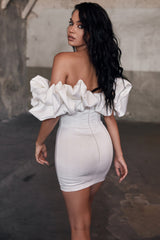 Elegant Off-Shoulder Ruffled Dress