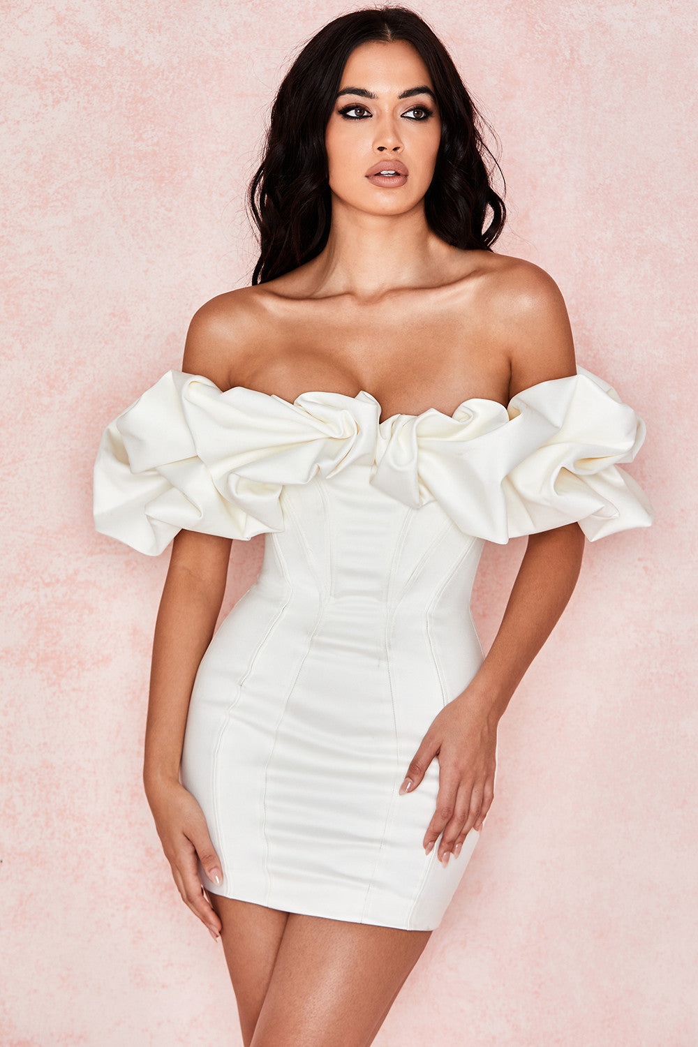 Elegant Off-Shoulder Ruffled Dress