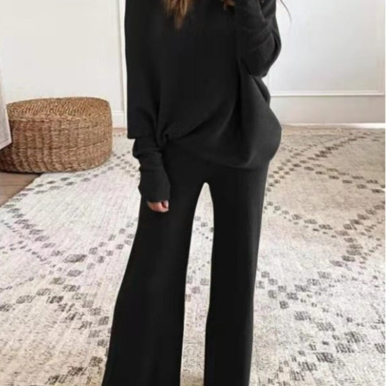 Off-Shoulder Knit Lounge Set