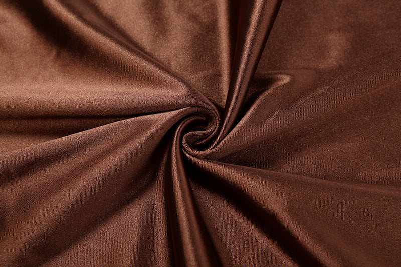 Brown Maxi Dress with Long Sleeves