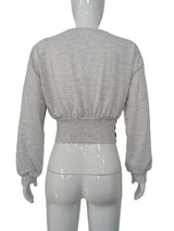 Casual Top with Elastic Waistband