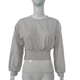 Casual Top with Elastic Waistband