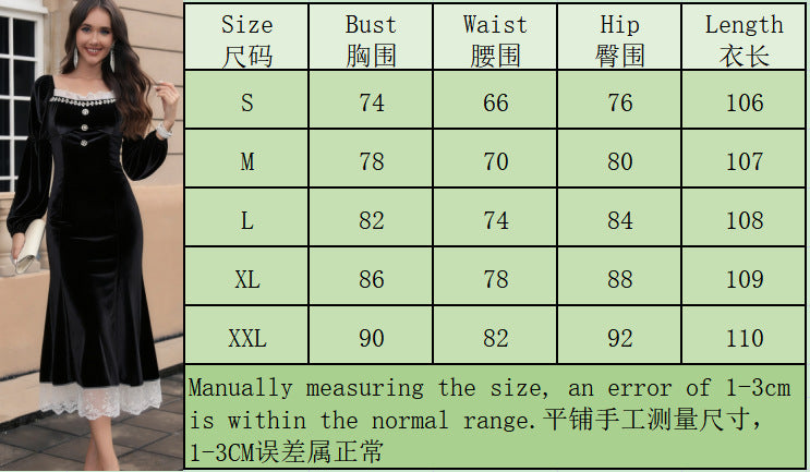 Elegant Black Evening Dress with Lace Trim