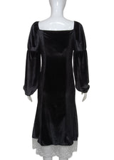 Elegant Black Evening Dress with Lace Trim