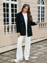 Classic Double-Breasted Blazer Jacekt