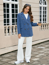 Classic Double-Breasted Blazer Jacekt