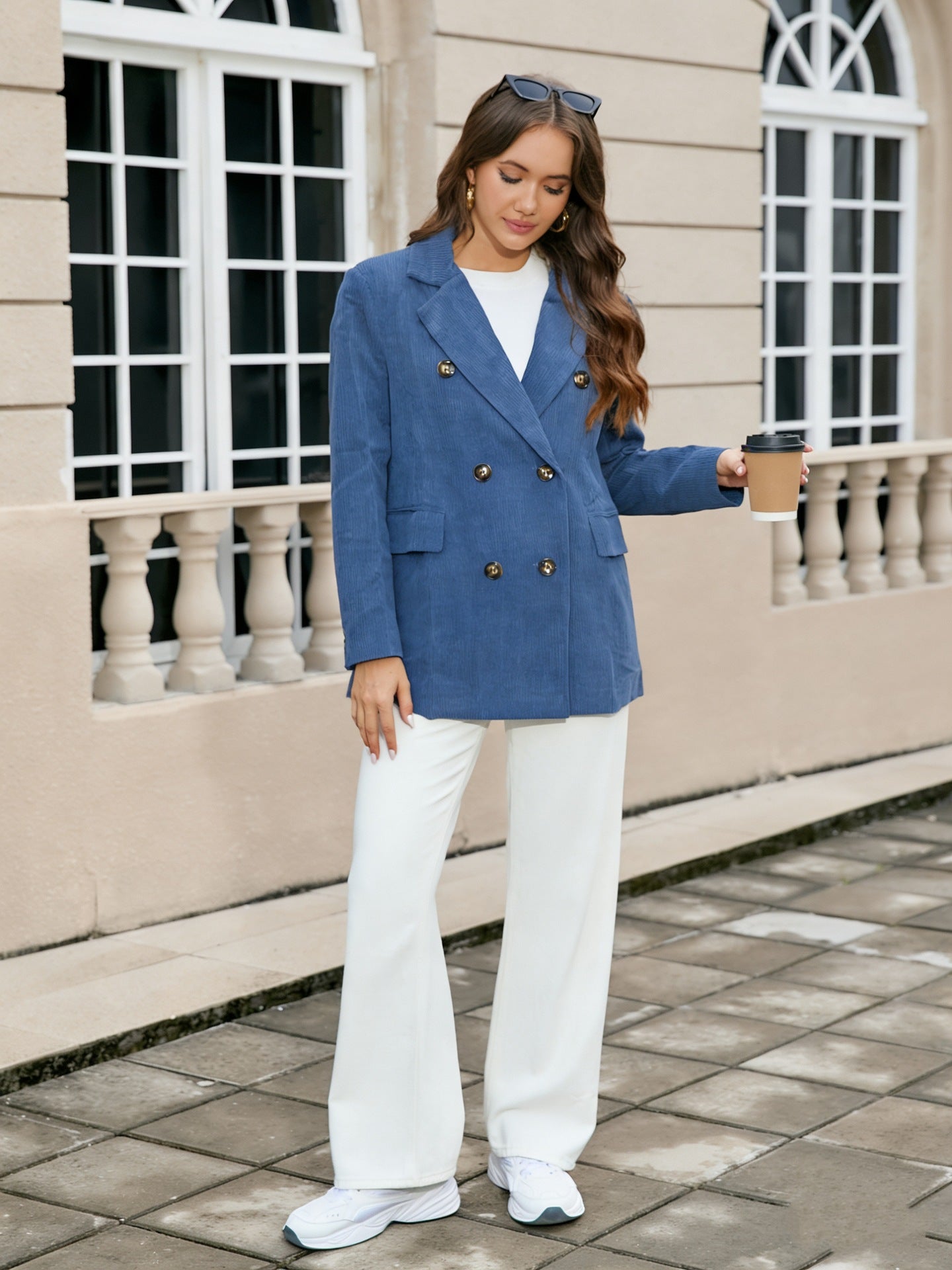 Classic Double-Breasted Blazer Jacekt