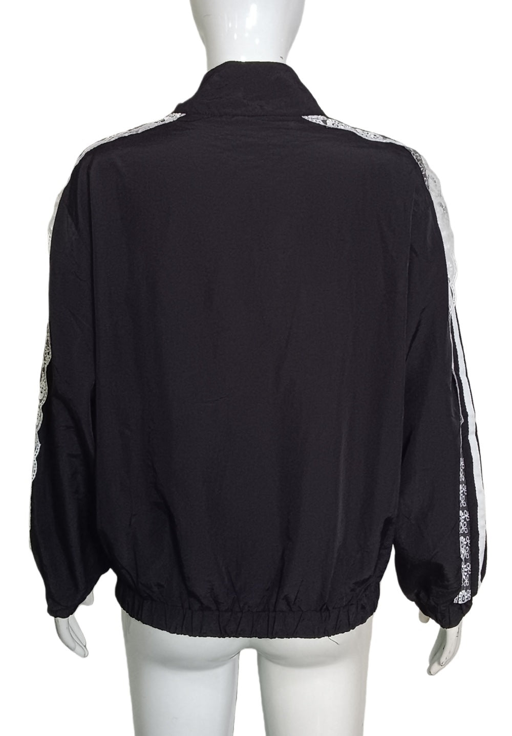 Jacket with Lace Detailing & Striped Accents