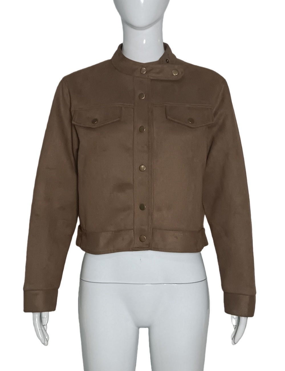 Classic Button-Up Cropped Jacket