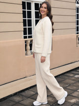 Button-Up Jacket with Gold Accents