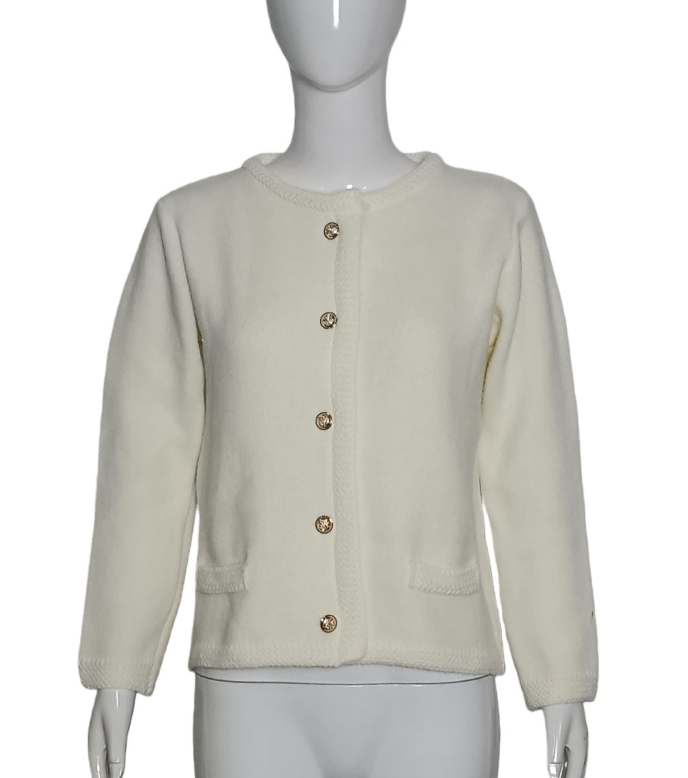 Button-Up Jacket with Gold Accents