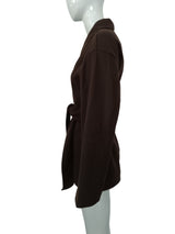 Chic Brown Wrap Jacket