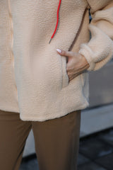 Cozy Fleece Jacket with Patch