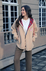 Cozy Fleece Jacket with Patch