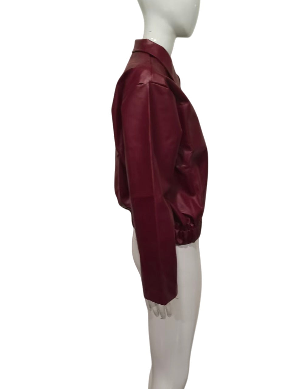 Faux Leather Zipper Jacket