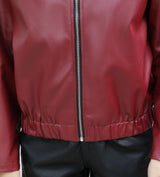 Faux Leather Zipper Jacket