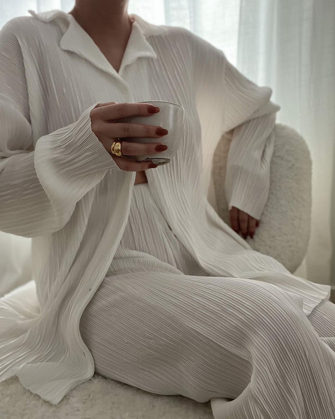 Chic Pleated Lounge Set