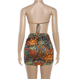 Vibrant Artistic Print Mini Dress