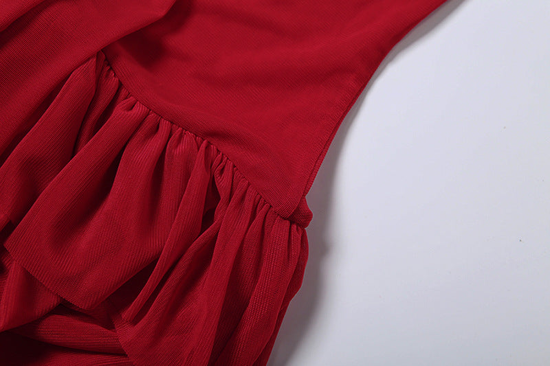 Cut-Out Maxi Dress with Layered Details