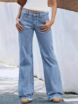 Relaxed Fit High-Waisted Wide-Leg Jeans