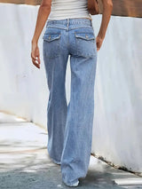 Relaxed Fit High-Waisted Wide-Leg Jeans
