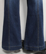 High-Waisted Flared Denim Pants