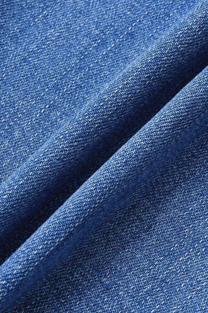 Classic High-Rise Wide-Leg Blue Jeans