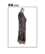 Floral Leopard Print Sheer Dress