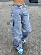 Vintage-Style Baggy Cargo Jeans