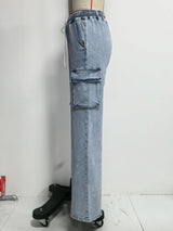 Vintage-Style Baggy Cargo Jeans