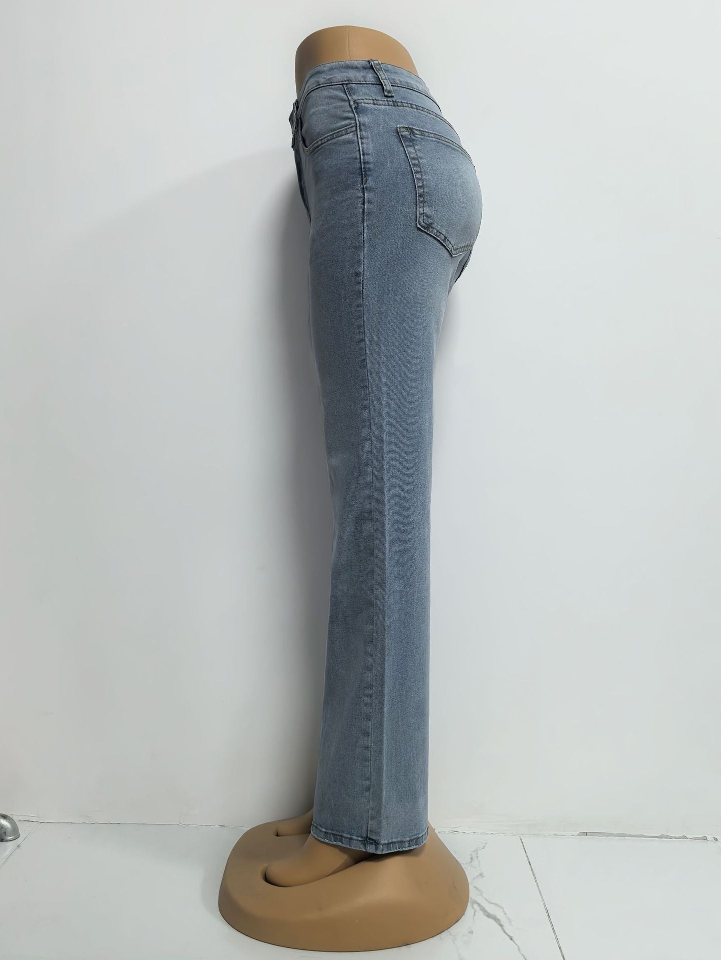 High-Waisted Wide-Leg Light Wash Jeans