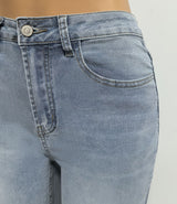 High-Waisted Wide-Leg Light Wash Jeans