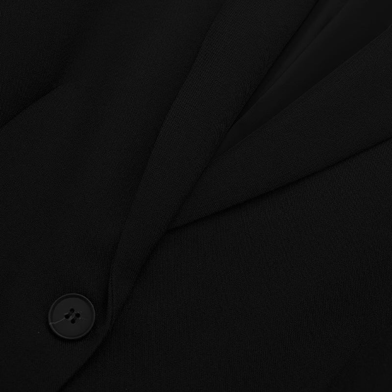 Chic Blazer with Feathered Cuffs