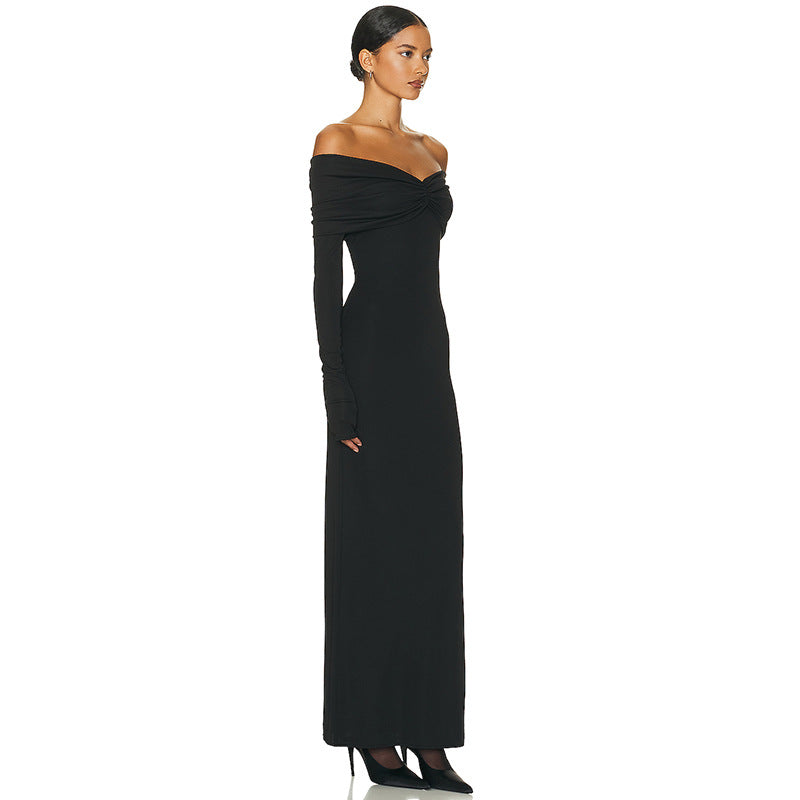 Elegant Off-Shoulder Maxi Dress