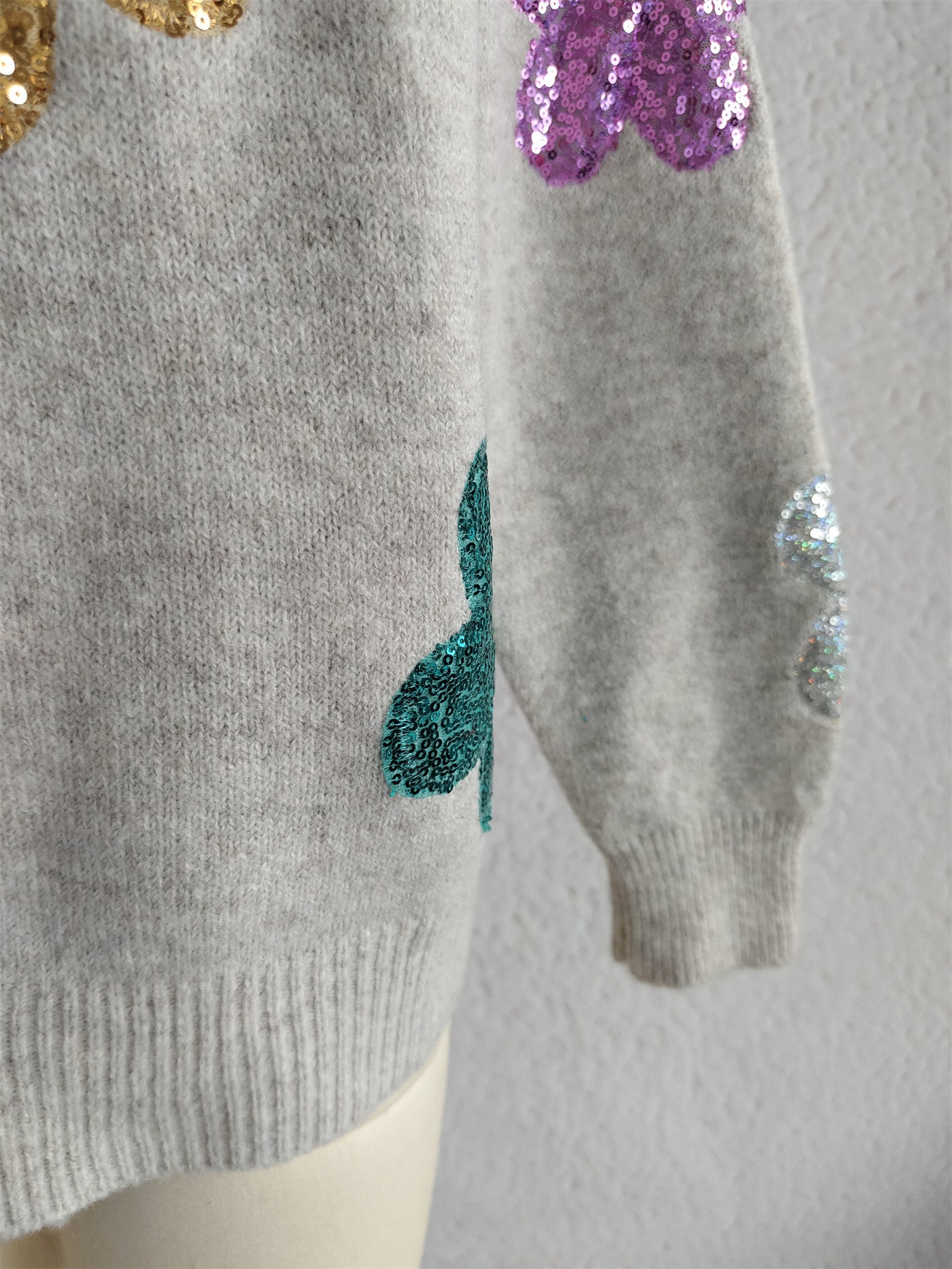 Colorful Sequin Flower Fashion Top