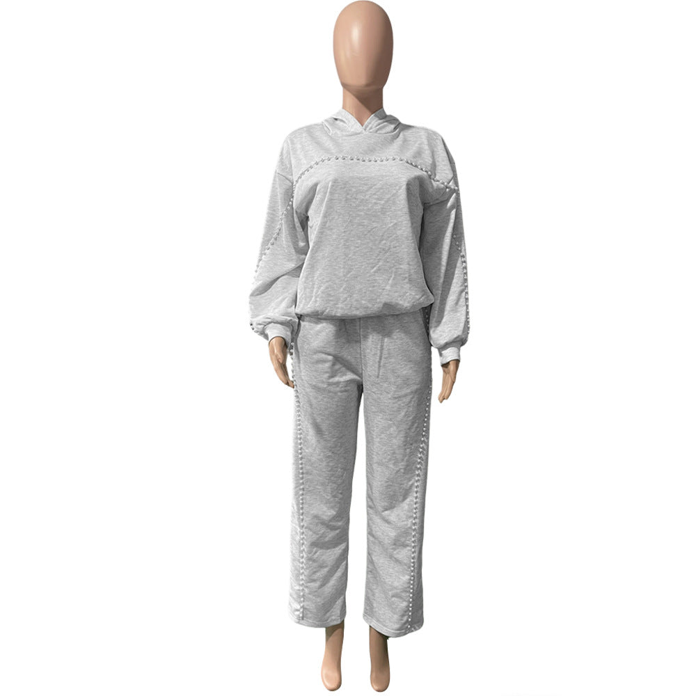 Casual Gray Sweatshirt and Jogger Set