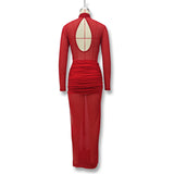 Evening Dress with Asymmetric Skirt